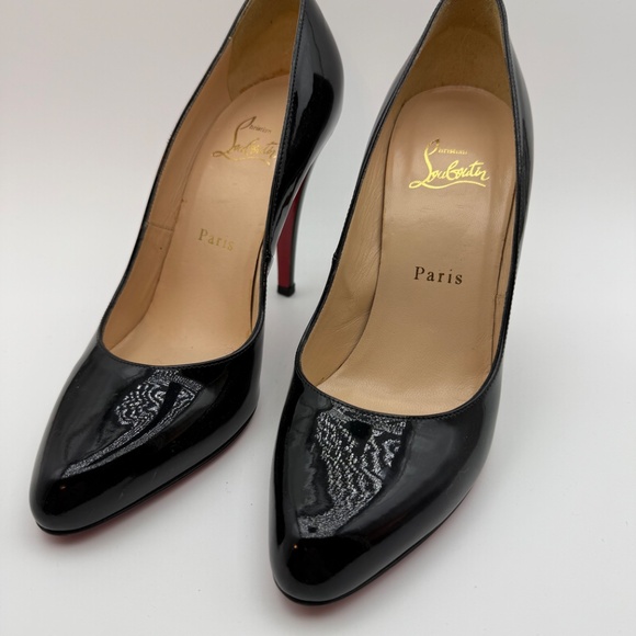 CHRISTIAN LOUBOUTIN DECOLETTE 868 BLACK PUMPS SIZE 38 - Picture 3 of 5